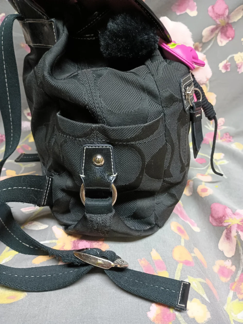 🎀 COACH KYRA DAISY SIGNATURE NYLON BACKPACK ONLY 🎀